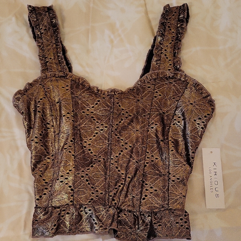 NEW Kirius Metallic Crop Top